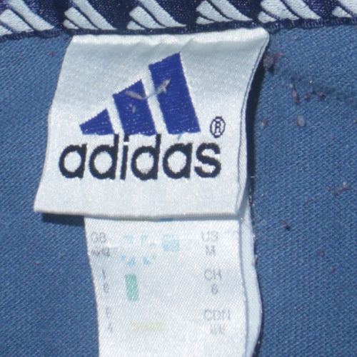 adidas Men's Blue Cotton Blend Polo Shirt Size M