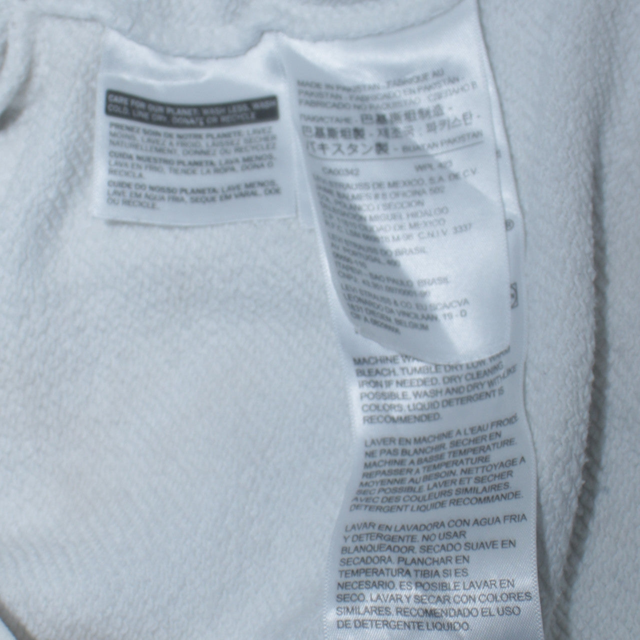 Levi's Womens White Small Logo Pullover Hoodie Sweatshirt