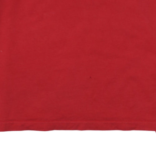 Carhartt WIP Men's Red Long Sleeve Crew Neck Cotton T-Shirt Size S