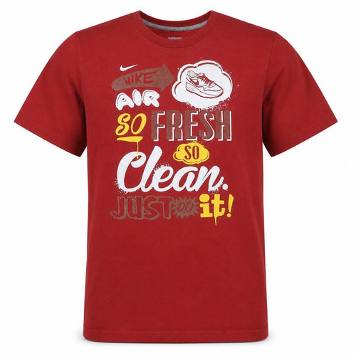 Nike Men's Red Graphic Sports T-Shirt L Regular Fit
