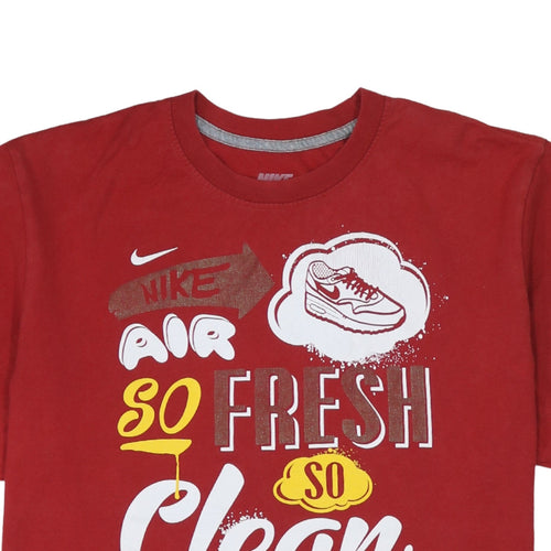 Nike Men's Red Graphic Sports T-Shirt L Regular Fit