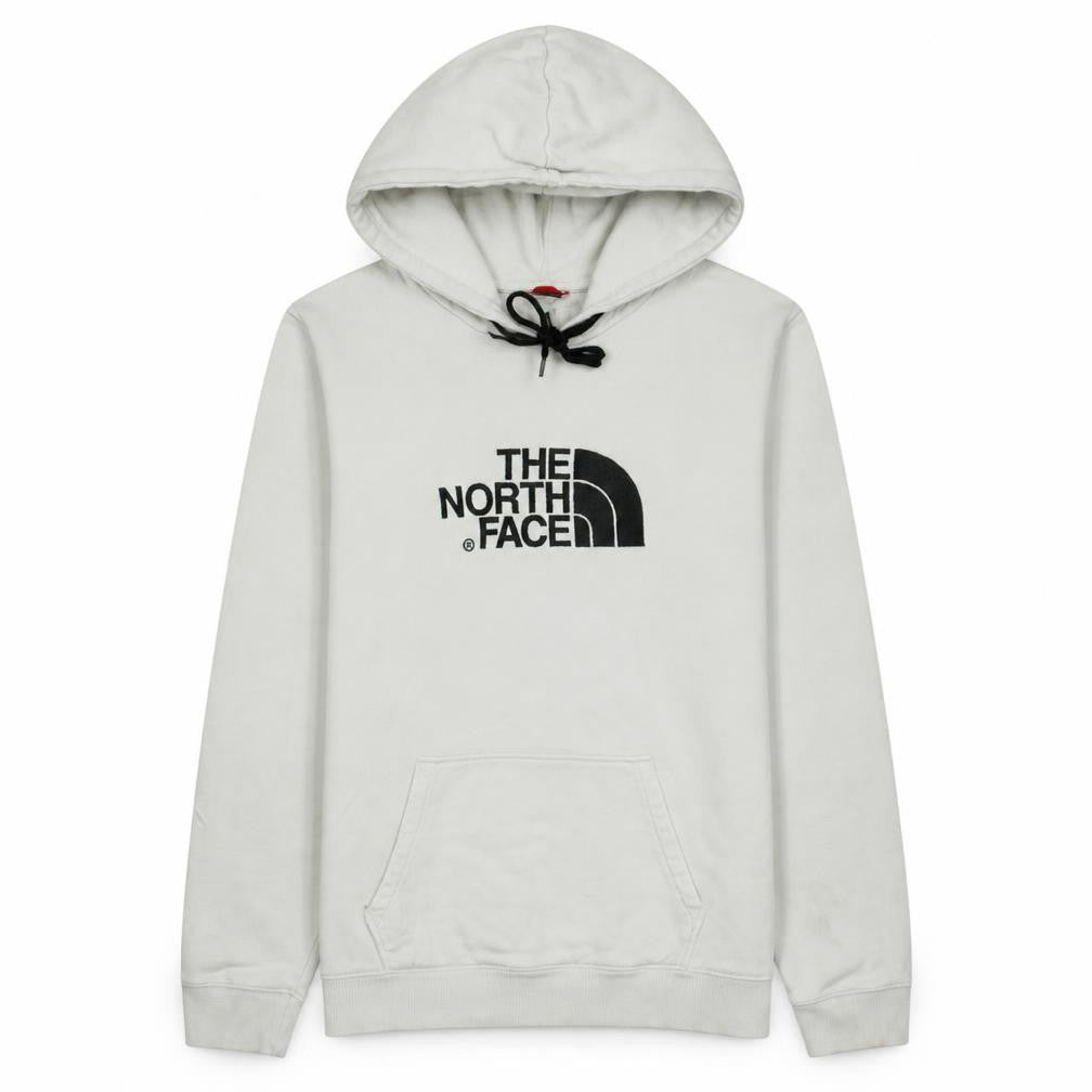 Front view of The North Face women’s white cotton pullover hoodie l