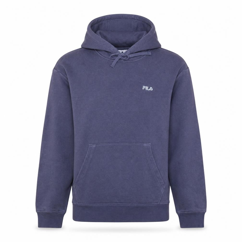 Front view of Fila Women’s Blue Pullover Hoodie Medium Cotton Blend Sweatshirt