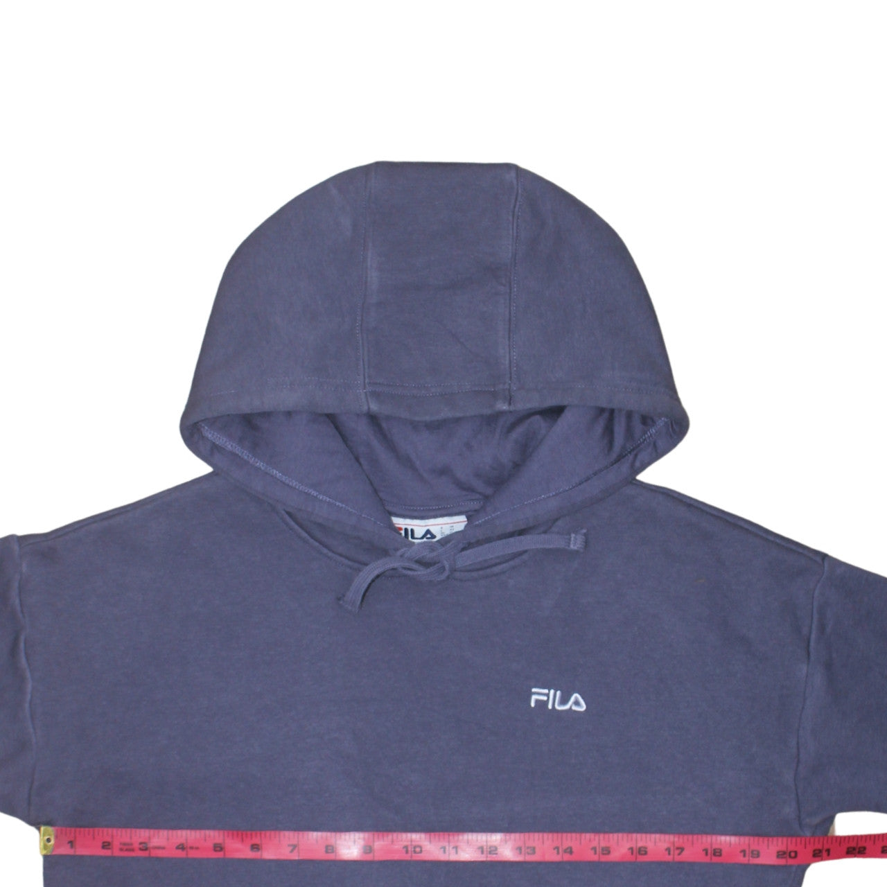 Fila Women’s Blue Pullover Hoodie Medium Cotton Blend Sweatshirt