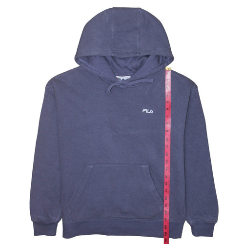 Fila Women’s Blue Pullover Hoodie Medium Cotton Blend Sweatshirt