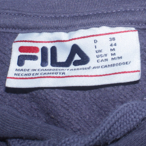 Fila Women’s Blue Pullover Hoodie Medium Cotton Blend Sweatshirt