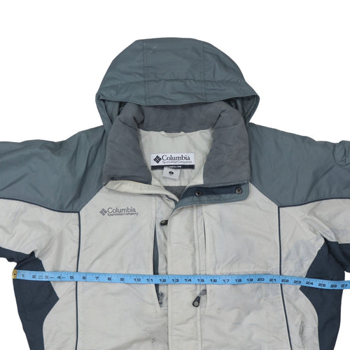 Columbia Men Grey Waterproof Hooded Parka Jacket L