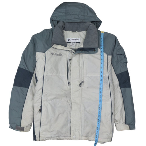 Columbia Men Grey Waterproof Hooded Parka Jacket L