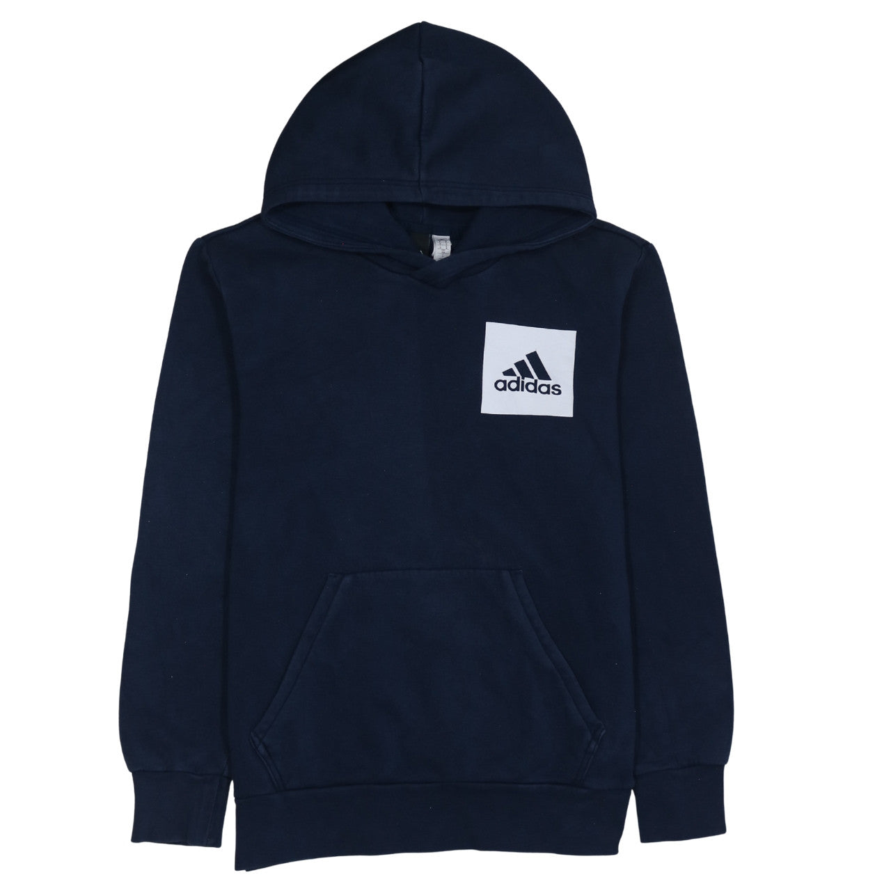 Adidas Men's Blue Pullover Hoodie Medium Regular Fit Fleece Sweatshirt