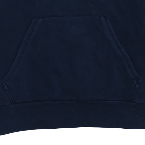 Adidas Men's Blue Pullover Hoodie Medium Regular Fit Fleece Sweatshirt