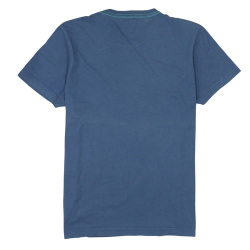 Tommy Hilfiger Men’s Blue Graphic Print Crew Neck Cotton T-Shirt M