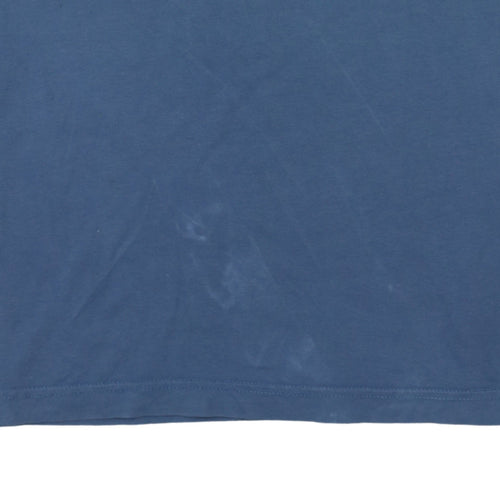 Tommy Hilfiger Men’s Blue Graphic Print Crew Neck Cotton T-Shirt M