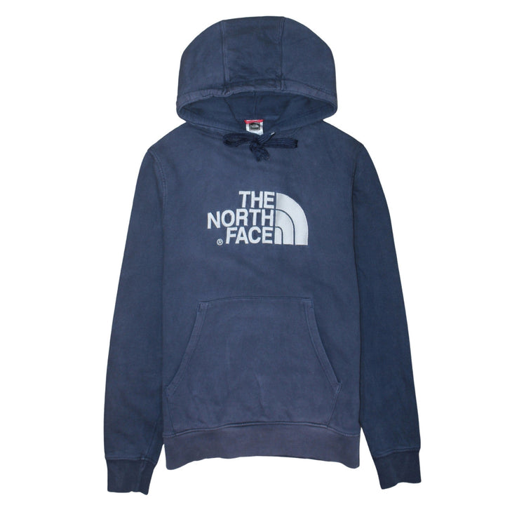 The North Face Mens Blue Pullover Hoodie Small Logo Sweatshirt
