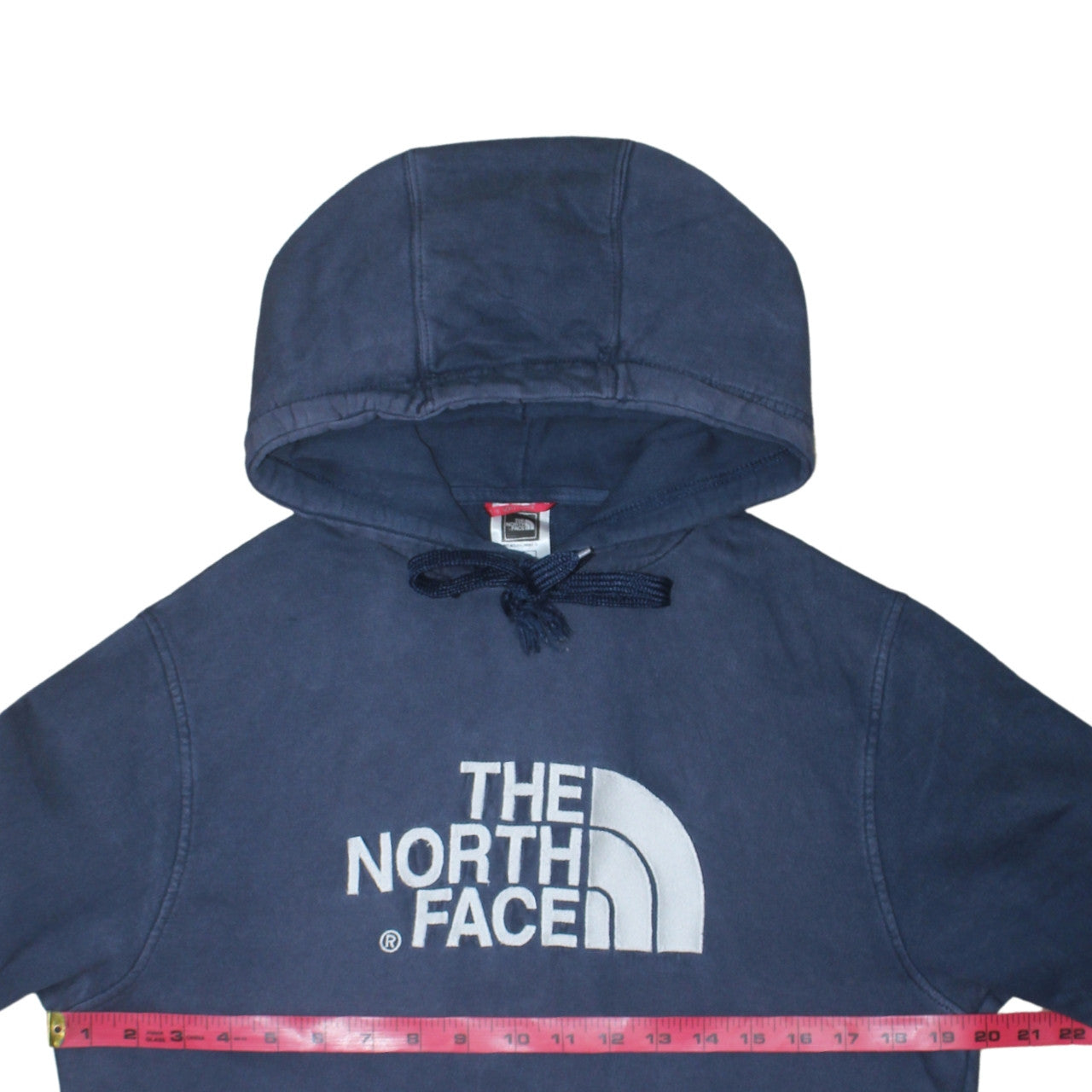 The North Face Mens Blue Pullover Hoodie Small Logo Sweatshirt