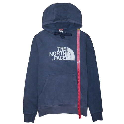 The North Face Mens Blue Pullover Hoodie Small Logo Sweatshirt