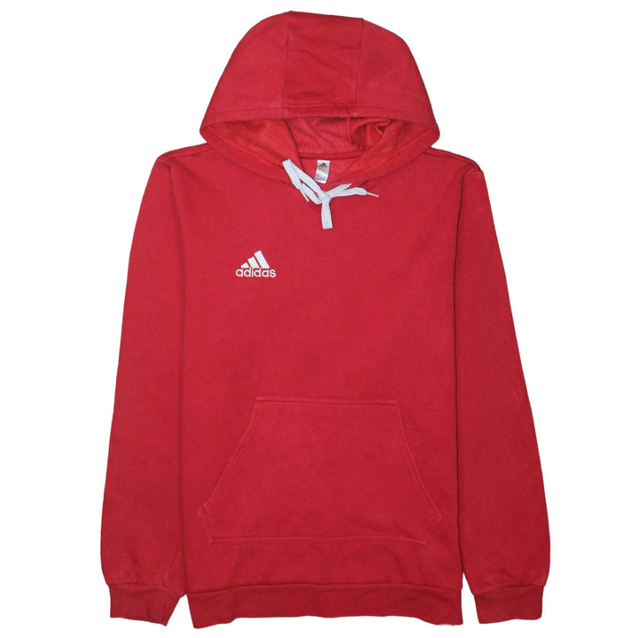 Adidas Men’s Red Pullover Hoodie Small Fleece Sports Casual