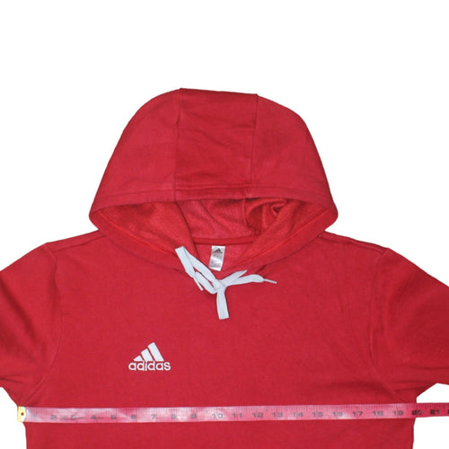 Adidas Men’s Red Pullover Hoodie Small Fleece Sports Casual