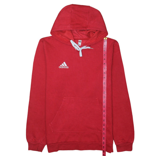Adidas Men’s Red Pullover Hoodie Small Fleece Sports Casual