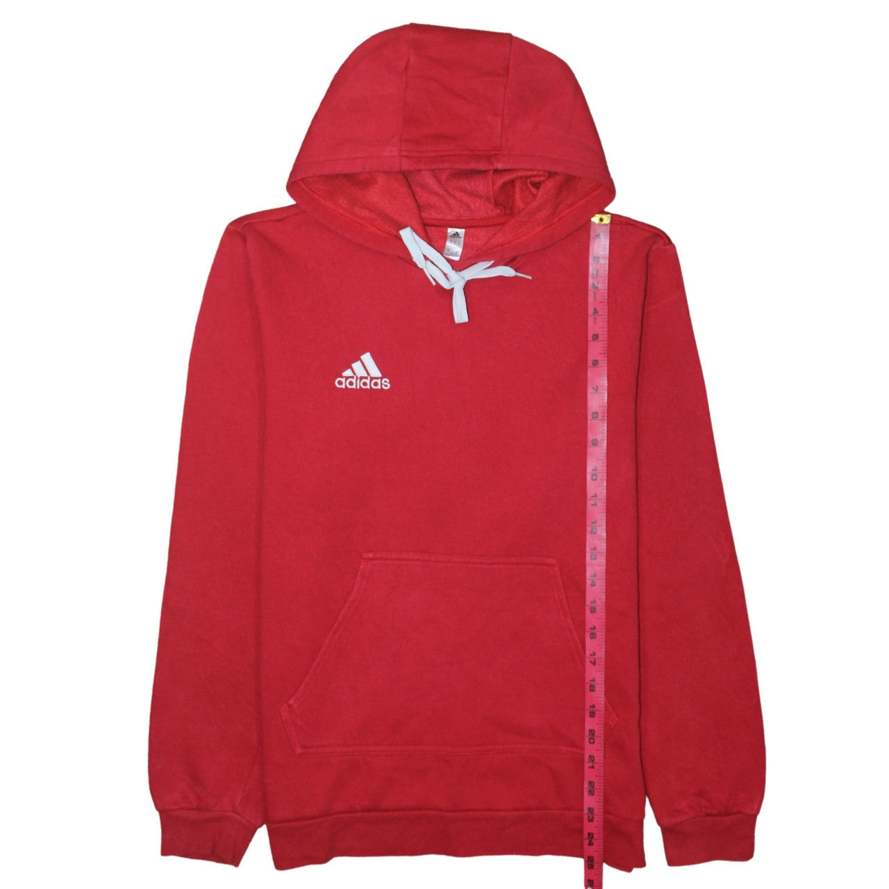 Adidas Men’s Red Pullover Hoodie Small Fleece Sports Casual