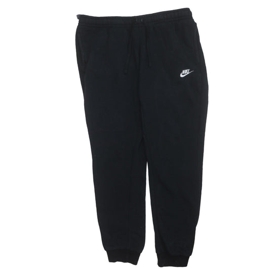Nike Men's Black Jogger Sweatpants L Cotton Blend Fleece Tapered Fit
