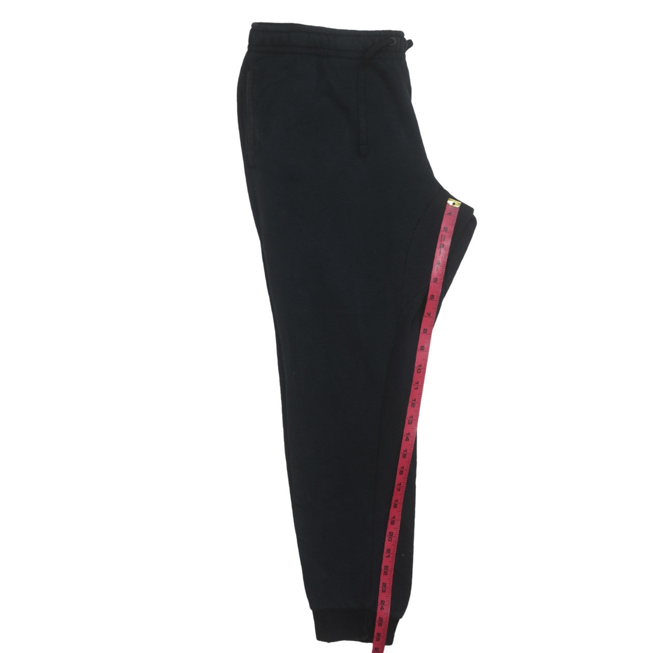 Nike Men's Black Jogger Sweatpants L Cotton Blend Fleece Tapered Fit