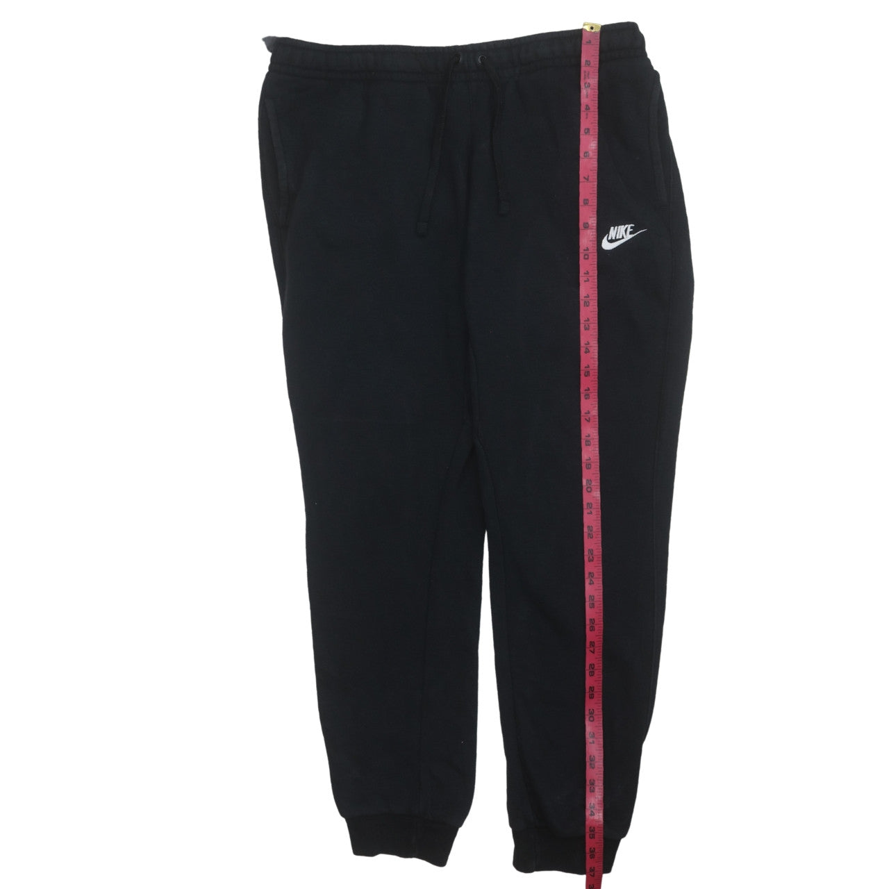Nike Men's Black Jogger Sweatpants L Cotton Blend Fleece Tapered Fit