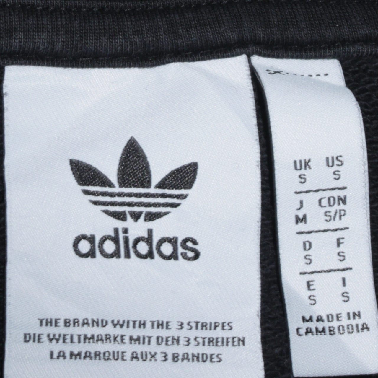 Adidas Women's Black Pullover Hoodie Small Blue Logo Graphic Cotton Blend