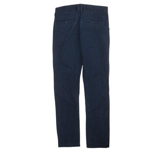 Quiksilver Men's Blue Chino Trousers Size 28 Regular Fit Cotton