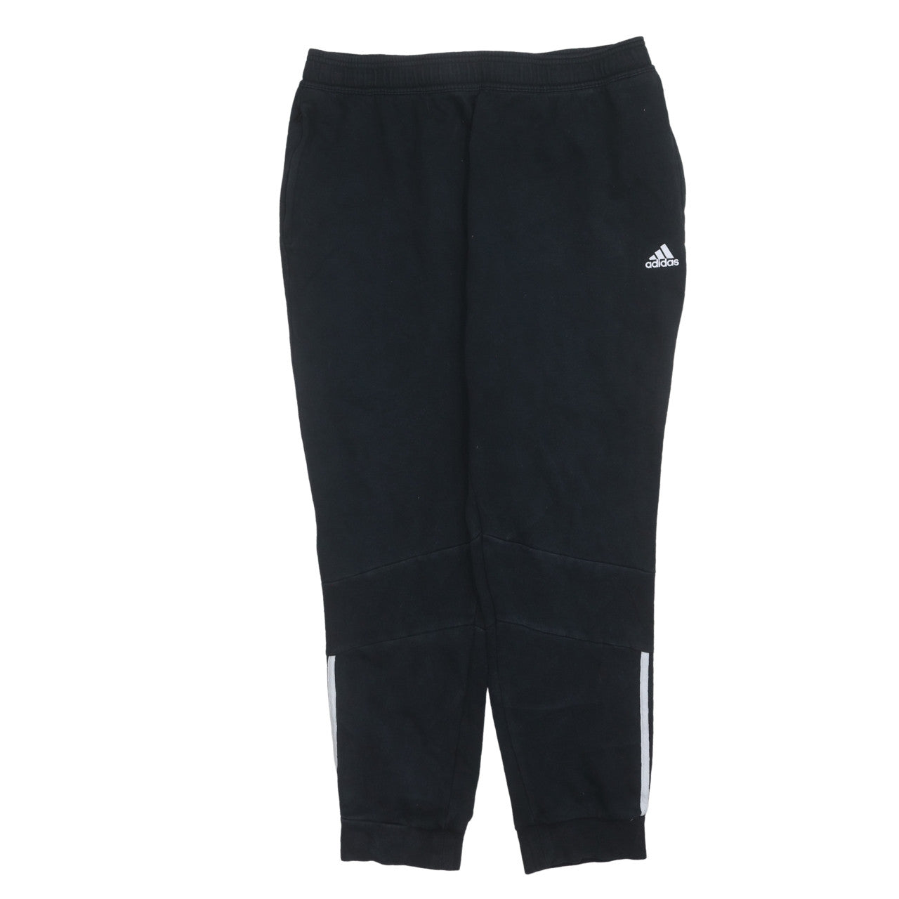 Adidas Men Black XL Jogger Sweatpants Fleece Regular Fit