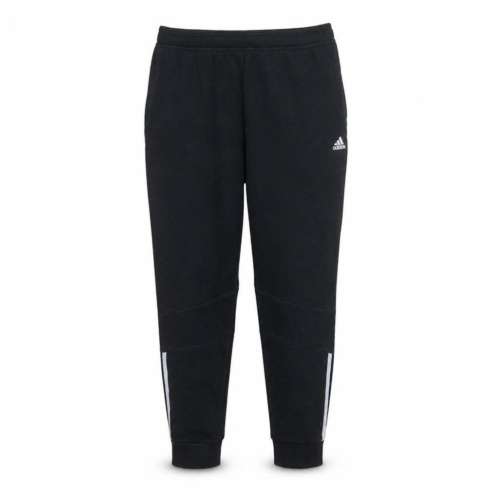 Front view of Adidas Men Black XL Jogger Sweatpants Fleece Regular Fit