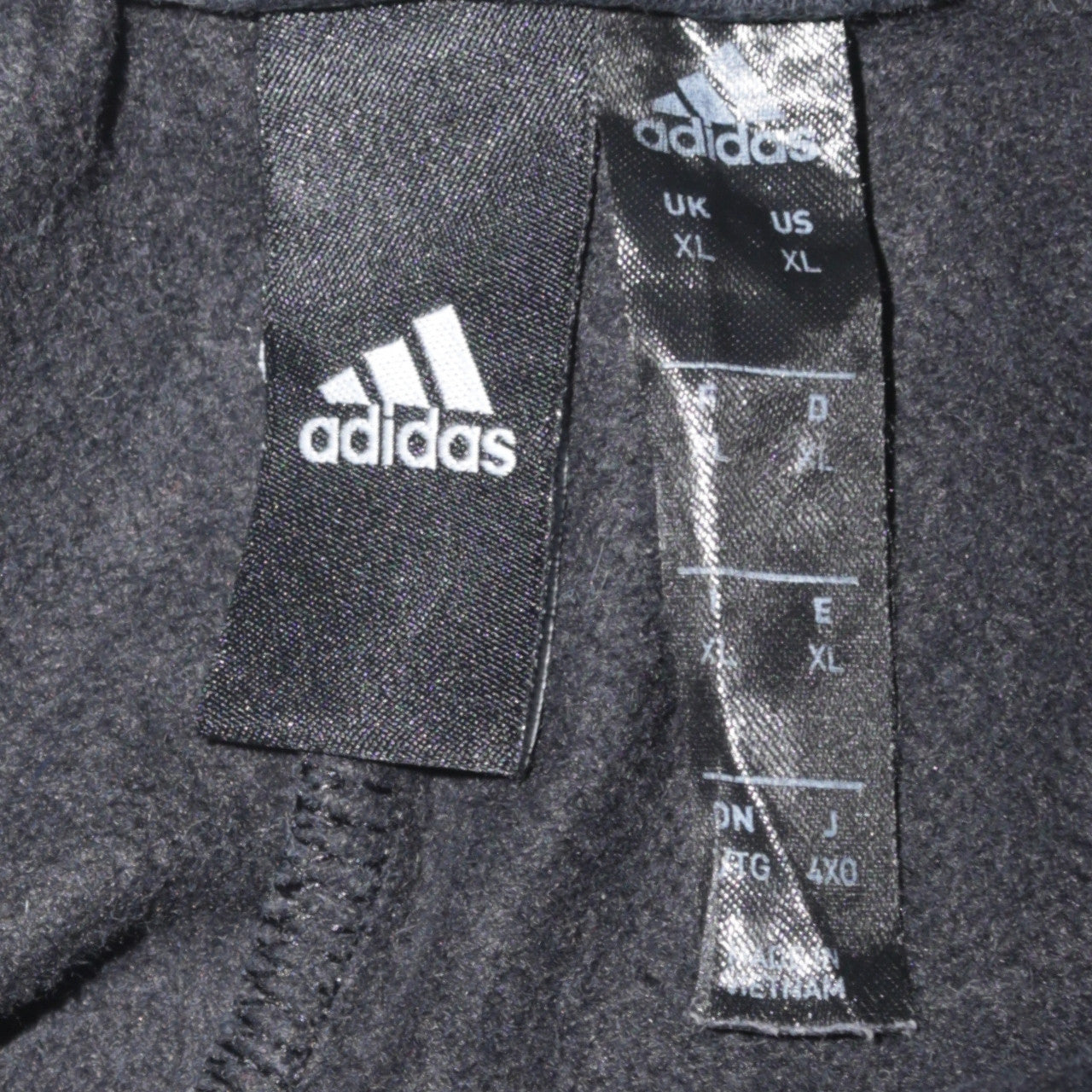 Adidas Men Black XL Jogger Sweatpants Fleece Regular Fit