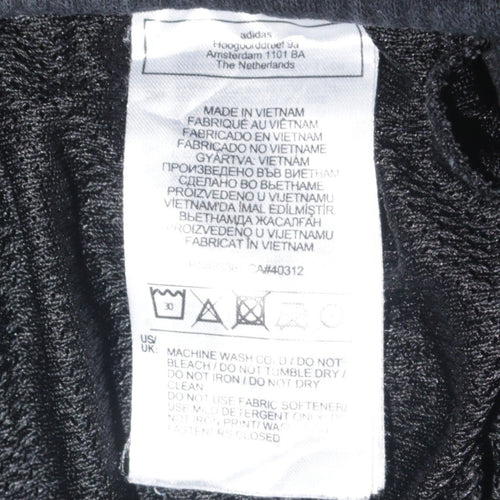 Adidas Men Black XL Jogger Sweatpants Fleece Regular Fit