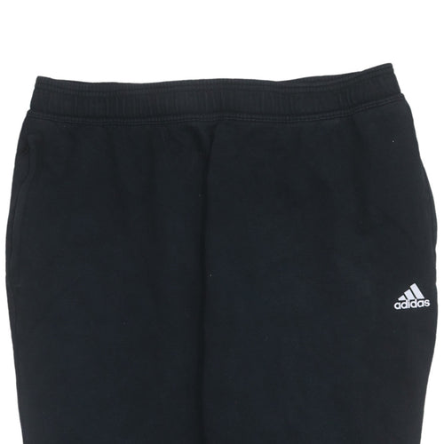 Adidas Men Black XL Jogger Sweatpants Fleece Regular Fit