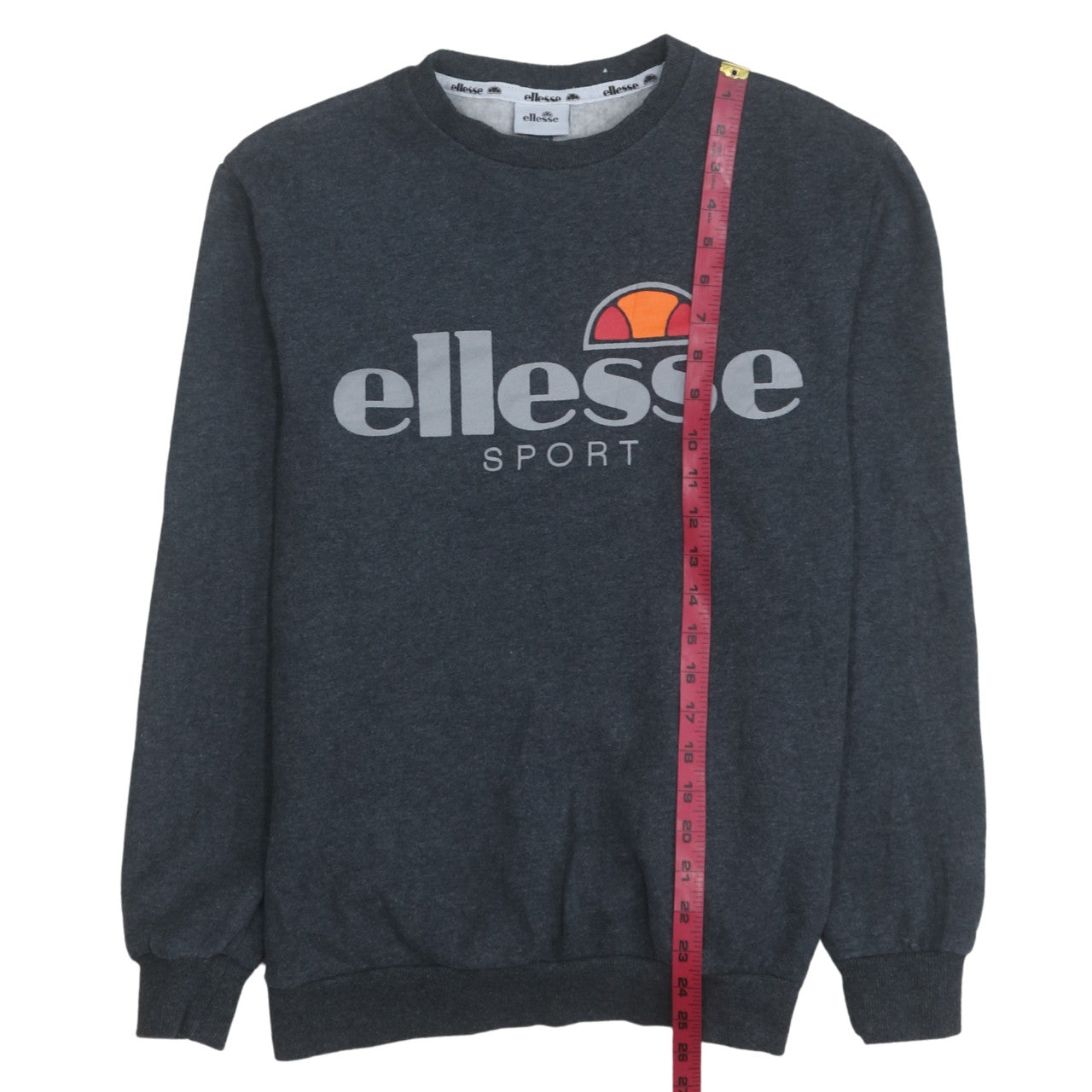 Ellesse Mens Grey Sport Logo Pullover Sweatshirt Size M