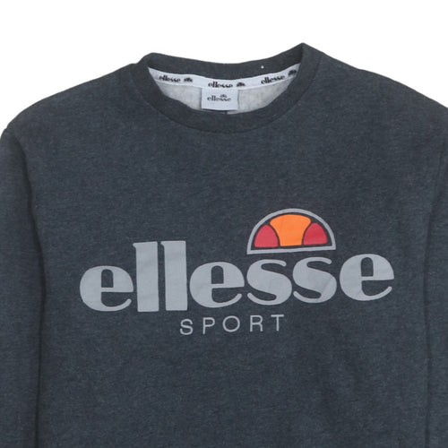 Ellesse Mens Grey Sport Logo Pullover Sweatshirt Size M