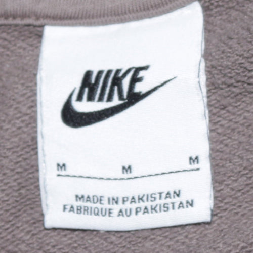 Nike Women’s Grey Pullover Hoodie Medium Cotton Blend Casual