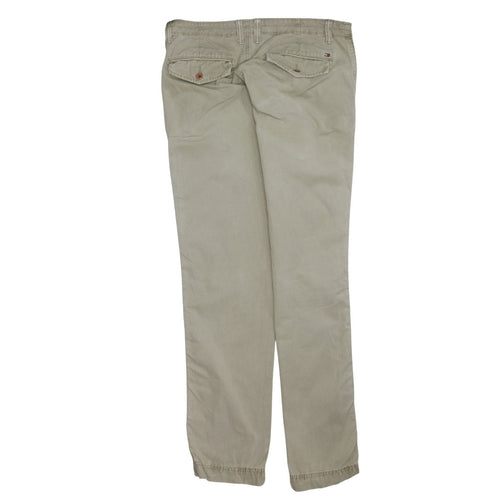 Tommy Hilfiger Men's Beige Chino Trousers 34W 34L Regular Fit
