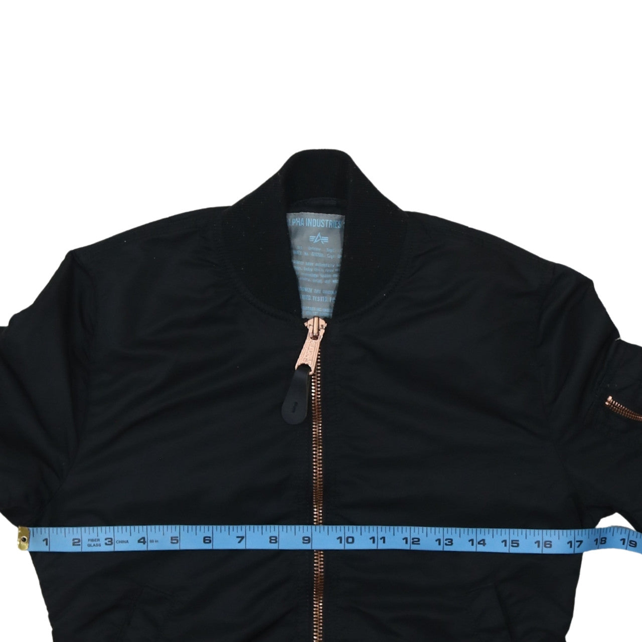 Alpha Industries Women's Black Bomber Jacket Small Nylon Zip Casual