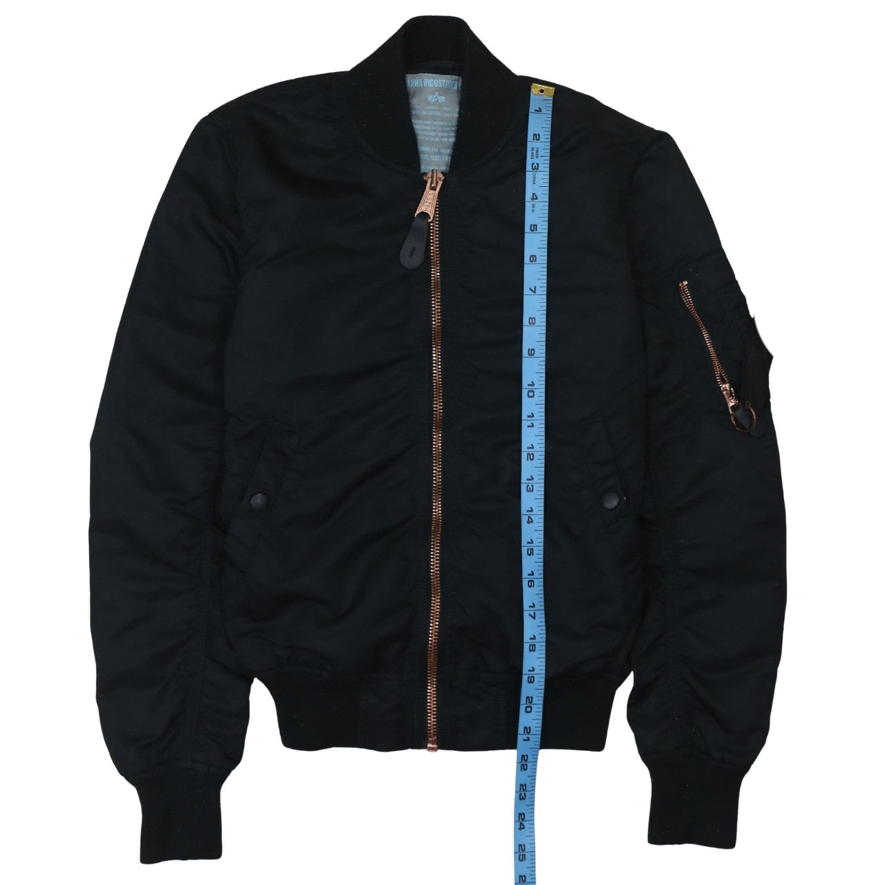 Alpha Industries Women's Black Bomber Jacket Small Nylon Zip Casual