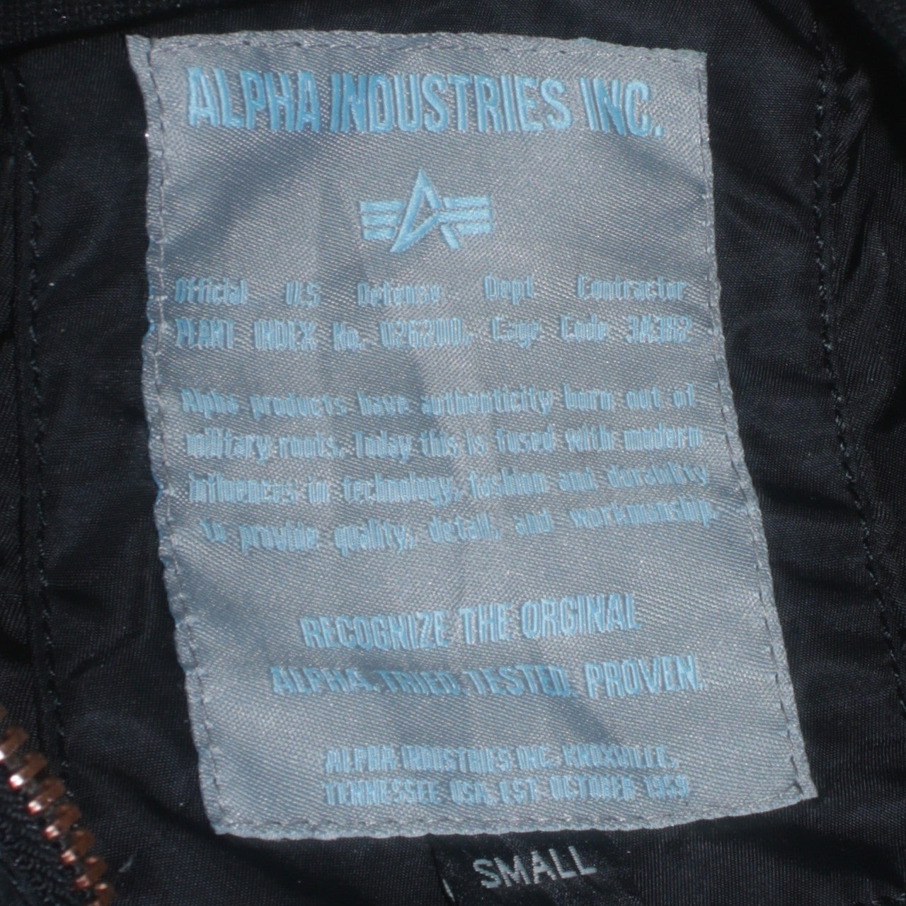 Alpha Industries Women's Black Bomber Jacket Small Nylon Zip Casual