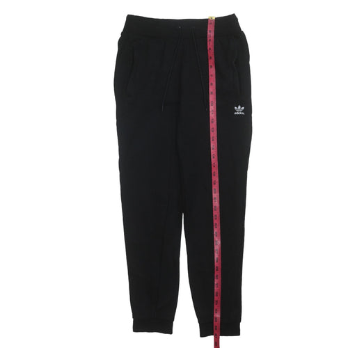 Adidas Womens Black Jogger Trousers Size 12 Fleece Casual