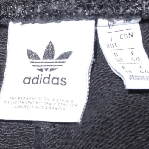 Adidas Womens Black Jogger Trousers Size 12 Fleece Casual