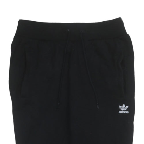 Adidas Womens Black Jogger Trousers Size 12 Fleece Casual