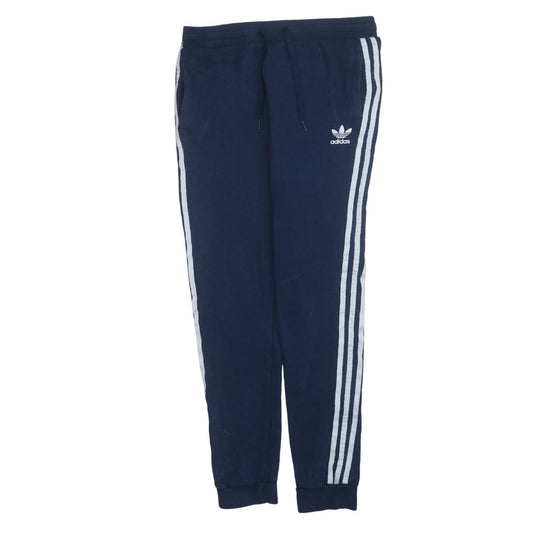 Adidas Boys Blue Jogger Trousers 15-16 Years Cotton Blend Activewear