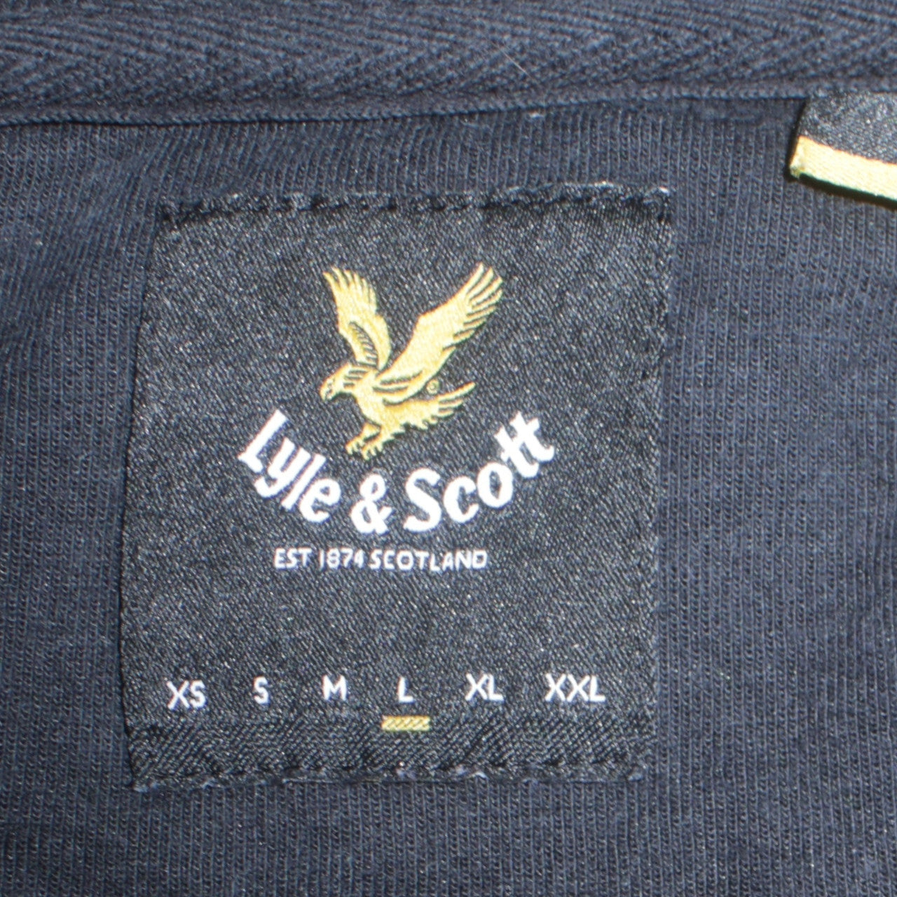 Lyle & Scott Men's Black Track Jacket Size L Full Zip Cotton Blend