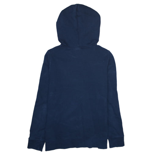 Adidas Womens Navy Blue Hooded Pullover Sweatshirt Size 12