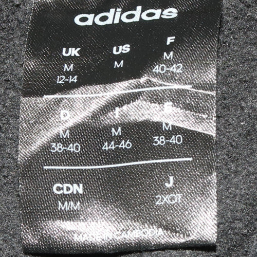 Adidas Womens Black Pullover Hoodie Sweatshirt Size 12-14
