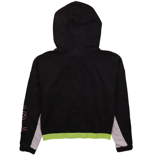 Puma Womens Black Full Zip Hoodie XS Hooded Graphic Sweatshirt
