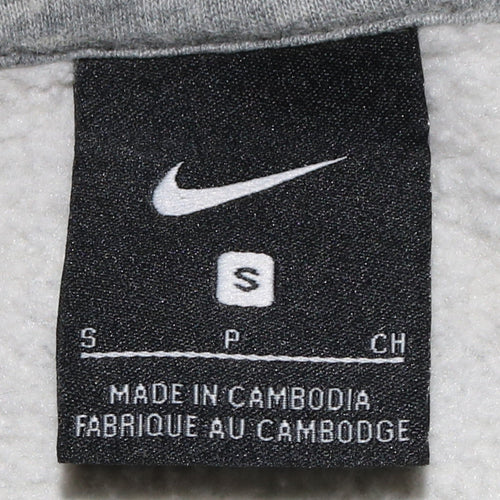Nike Men's Grey Full Zip Hoodie Small Sports Fleece Sweatshirt