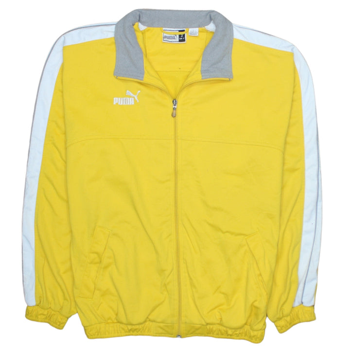 Puma Men's Yellow Track Jacket Size S Full Zip Activewear
